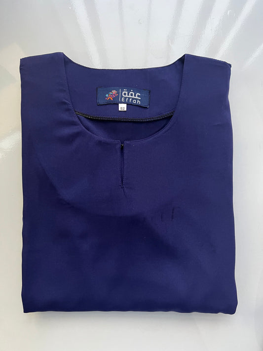 EFFAH - Plain Blue Dual Pocket Abaya