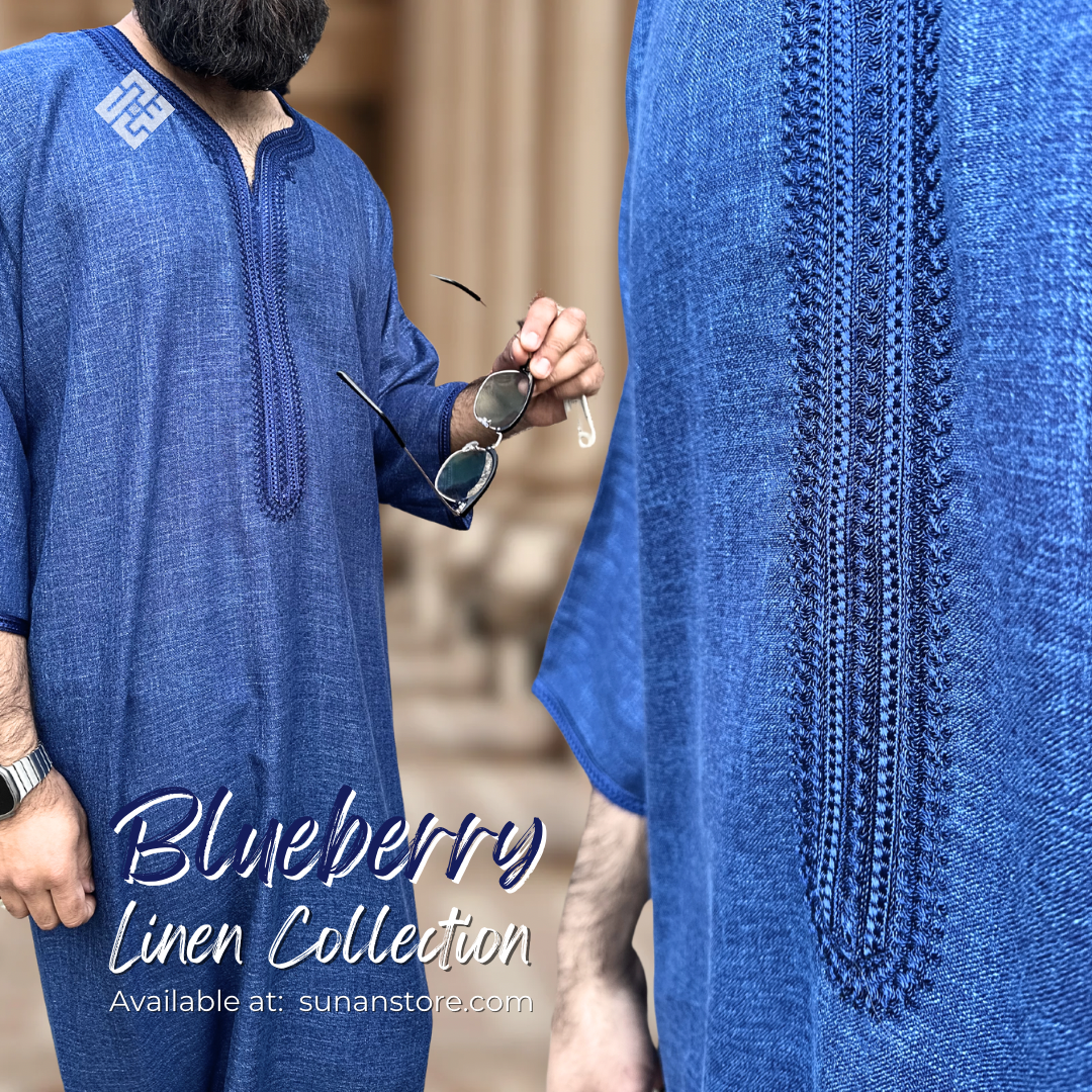 SUNAN - 3/4 Linen - Blueberry