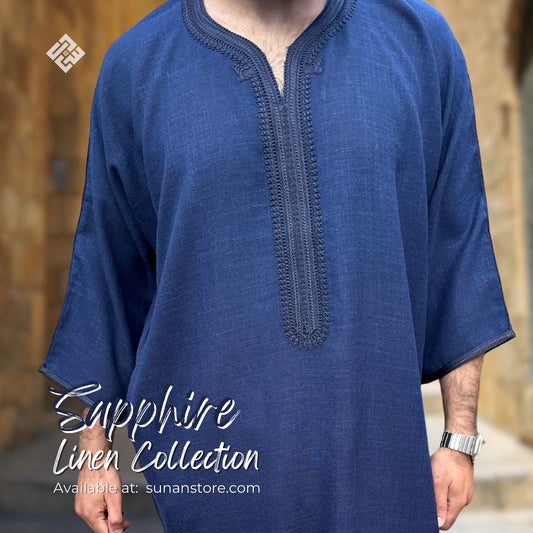 SUNAN - 3/4 Linen - Sapphire