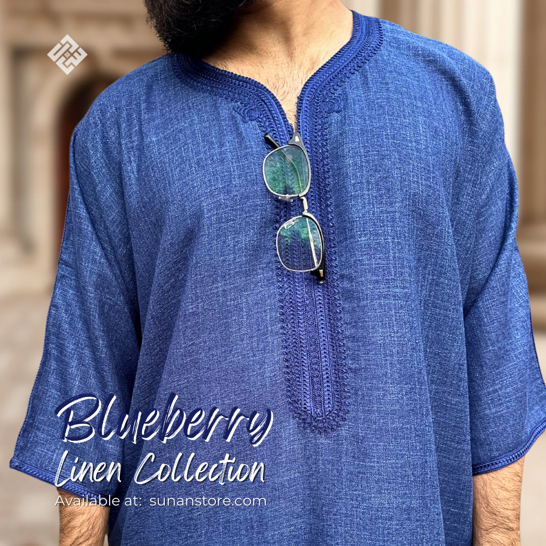 SUNAN - 3/4 Linen - Blueberry