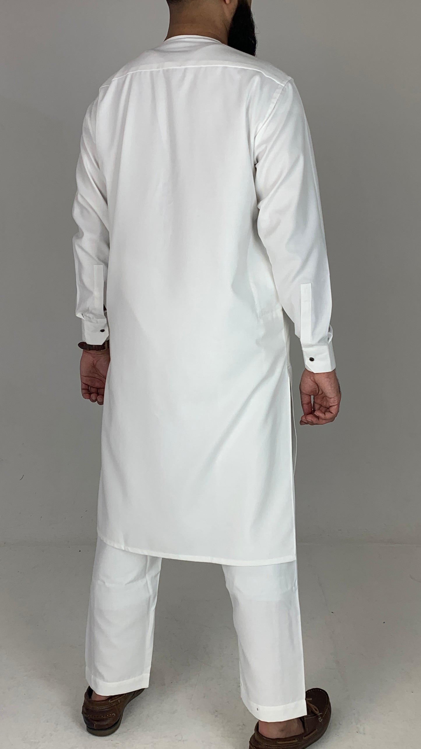 KHALIF - Collarless Off-White Kurta